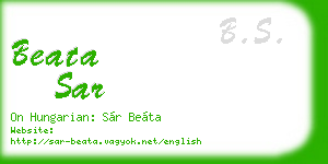 beata sar business card